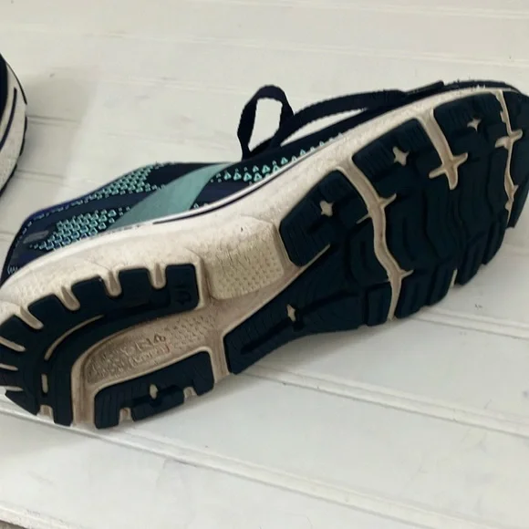 Brooks Ghost 14 Athletic Shoes Navy and Green Mesh Running Footwear - Picture 11 of 11
